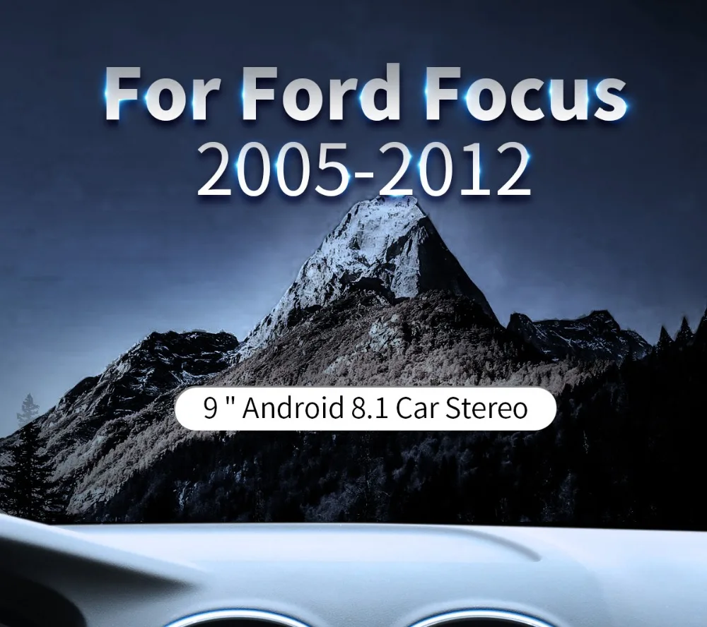 9 "Android 8,1 автомобильный Радио стерео 4 Гб + 64 Гб головное устройство для Ford Focus 2005-2012 GPS; Мультимедийный проигрыватель Встроенный 4 г модем DSP