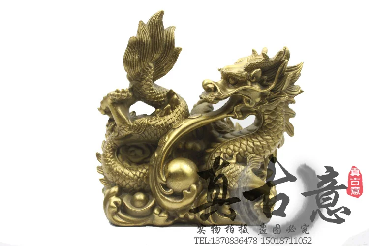 

Copper dragon decoration copper golden dragon feng shui products decoration