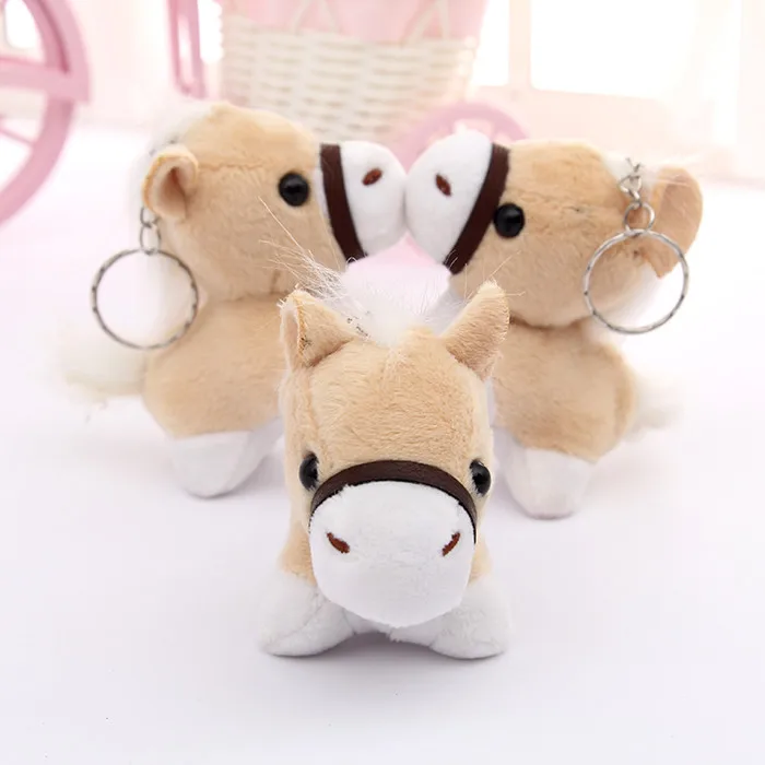 

1pcs 12cm Little Donkey Plush Toys Fluffy horse Pendant Soft Stuffed Animals Doll Baby kid Toy Gifts Phone Strap Bag Accessory