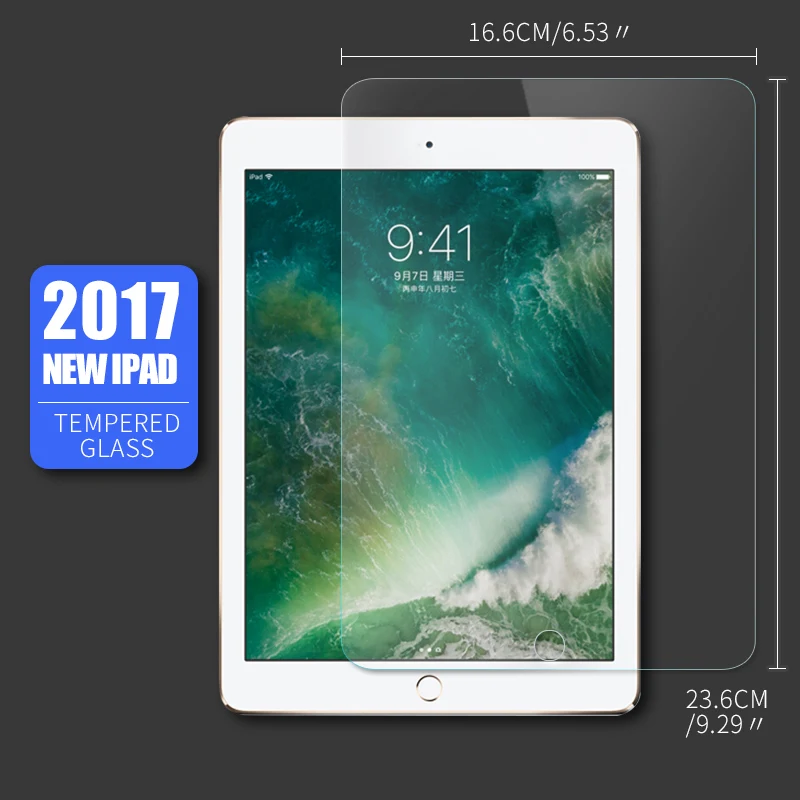 Премиум Закаленное стекло для iPad 2/3/4 Air Air2 Защитная пленка для экрана для iPad Mini 1 2 3 4 Pro 2.5D Прозрачная Передняя пленка - Цвет: For 2017 New Ipad