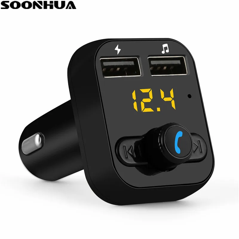 SOONUA Dual USB 3.1A Car Charger Wireless Bluetooth FM