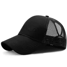 Новые сетчатые кепки дальнобойщика, бейсболки, уличные однотонные мужские бейсболки, кепка, козырек Gorras, женские регулируемые шапки