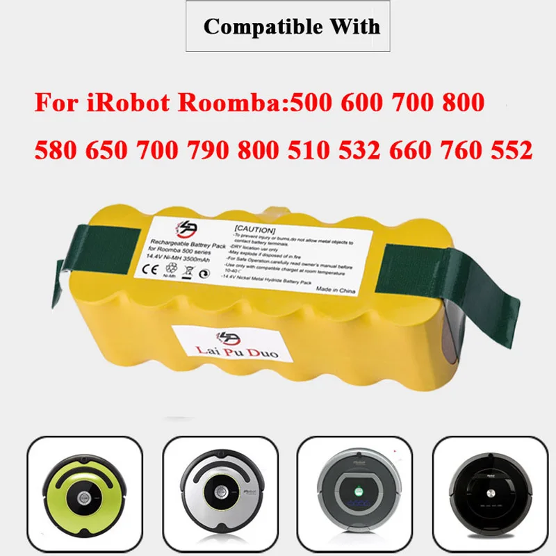 Никель металлогидридный аккумулятор 14 4 В 4500 мАч для iRobot Roomba 500 560 530 562 550 570 581 610 770 760