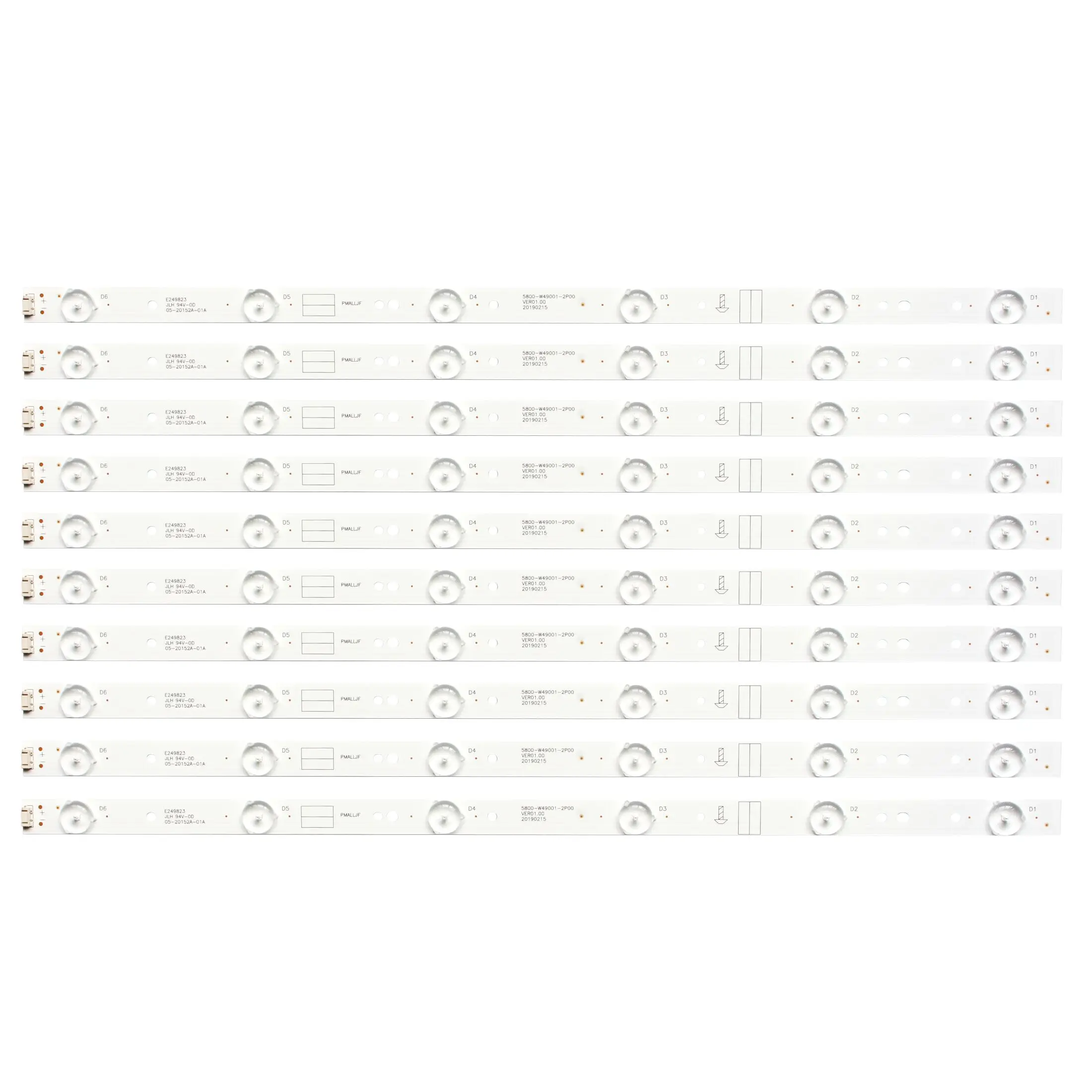 

New Kit 10pcs 6LED 480mm LED backlight strip for LC490DUJ-SHA2 5800-W49001-1P00 5800-W49001-2P00 0P00 DP00 5850-W50007-1P00