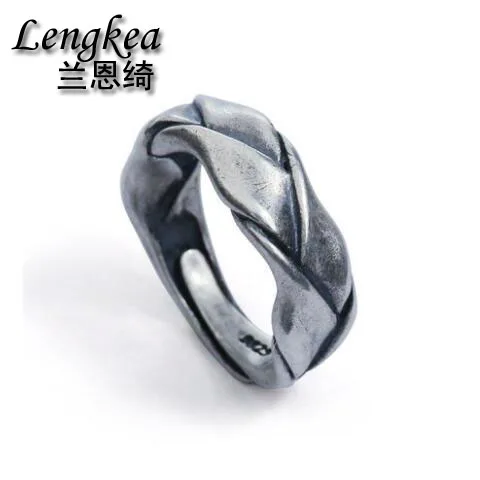 Lengkea jewery men rings women rings 925 sterling silver ring simple Winding opening ring women jewelry charm lovers' Gifts