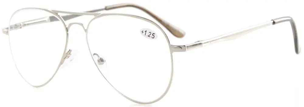 R15036 очки для чтения, качественные весенние дужки, очки для чтения и очки для чтения, солнечные очки+ 0,50-+ 4,00 - Цвет оправы: Silver