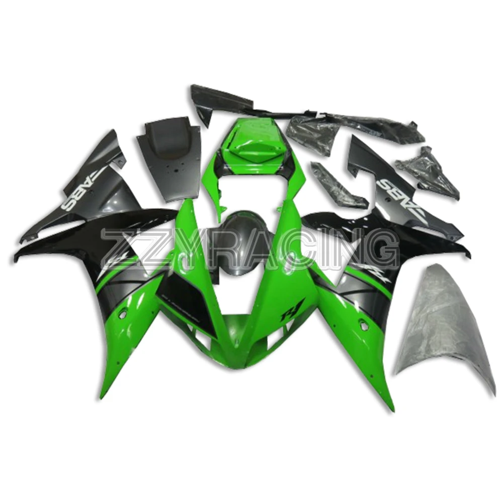

Injection Fairings for Yamaha YZF R1 2002 2003 Panels ABS Plastic YZF1000 02 03 Complete Hulls Body Work Green Black Frames Kits