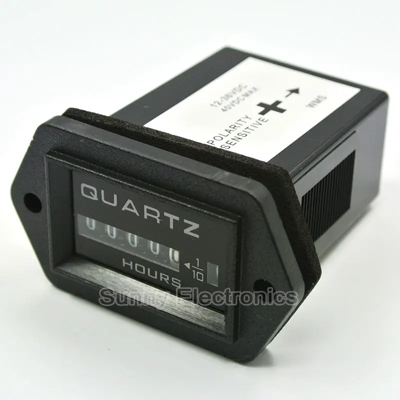 DC12V 36V DC Generator Sealed Hour Meter Counter Hourmeter Rectanglein