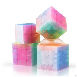 QIYI 2x2x2, 3x3x3 4x4x4 5x5x5 Карамельный цвет Скорость Головоломка Куб обучения Cube игрушка-брелок для Мэджико Cubo прозрачный к