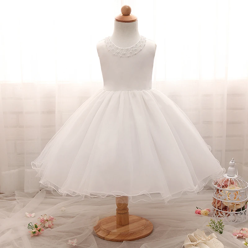 Flower Girls Elegant Dresses Newborn Baby Girls Prom Dress Junior 1 Year Baby Girl Birthday Gift