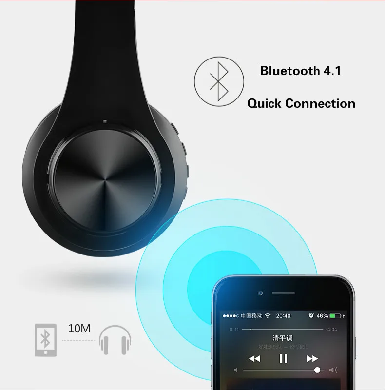 B3 Беспроводные Bluetooth 4,1 наушники портативные Hi-Fi стерео наушники музыка Спорт гарнитура FM SD с микрофоном для смартфона подарок для детей