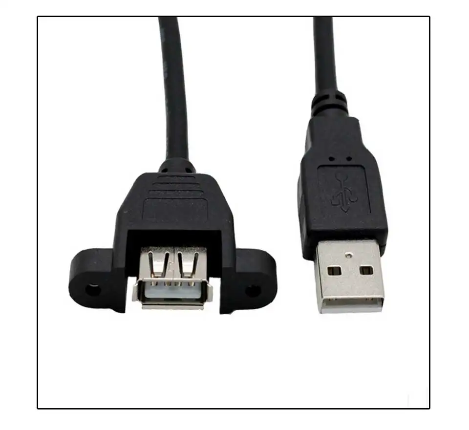 USB 2.0 Extension Cord With Ear USB extension Cable Can Be Fixed With Screw Hole Case Baffle 30 50 100 150 200 300 cm 2018 New (5)