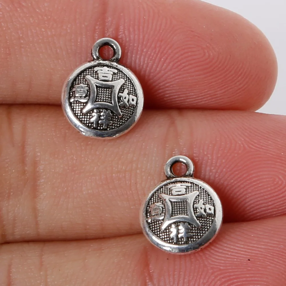 Buy 9pcs 10x13mm Good Luck Charms Pendant Plated