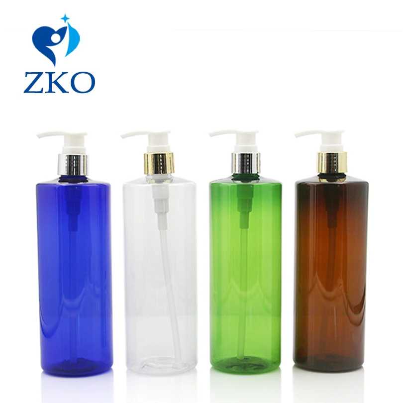 

1 pcs 500ml cream bottle Shinny golden aluminum shell shampoo lotion dispenser pump Free Shipping refillable bottle