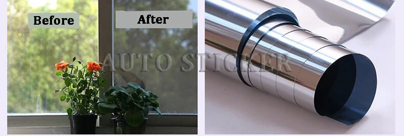 Solar Reflective One Way Mirror Silver window solar film 4