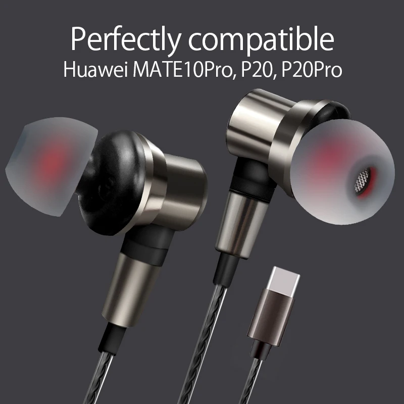 XIAMI earphone For huawei p20 P20 pro oneplus Type-c Earphone with Mic Type C Earphones for xiaomi Max 2 Phone 3.5MM | Электроника
