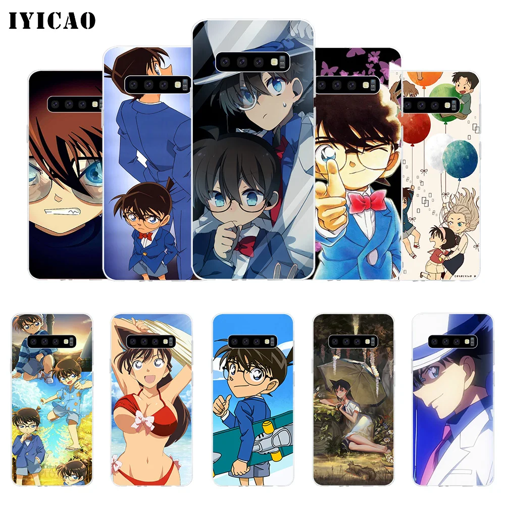IYICAO аниме Detective Conan Мягкий силиконовый чехол для телефона Samsung Galaxy S10e S10 S9 S8 Plus S7 Edge