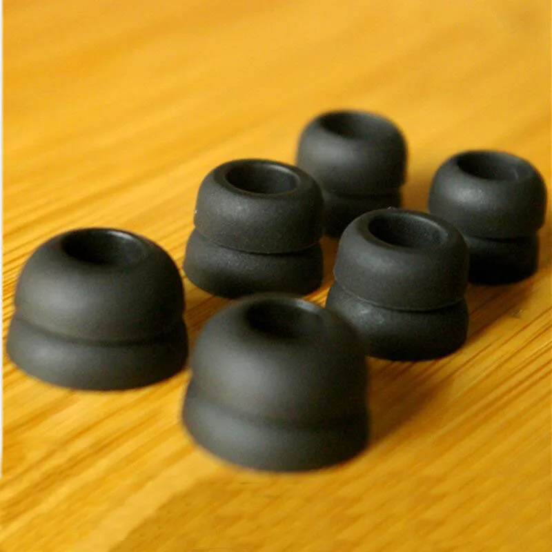 

6 pcs Original Replacement Headphone Two Layer Silicone In-Ear Earphone Earbuds Headset Eartips Earplug Ear pads 3 size in stock