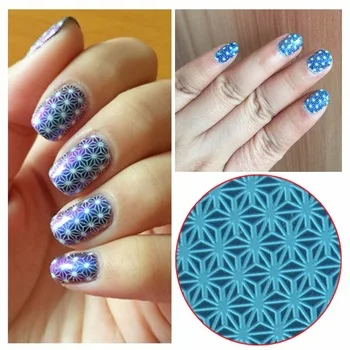 WUF 1 Pc Round Nail Stamping Template Negative Space Geometry Stamp Nail 5.5cm Nails Nail Stamping Plate