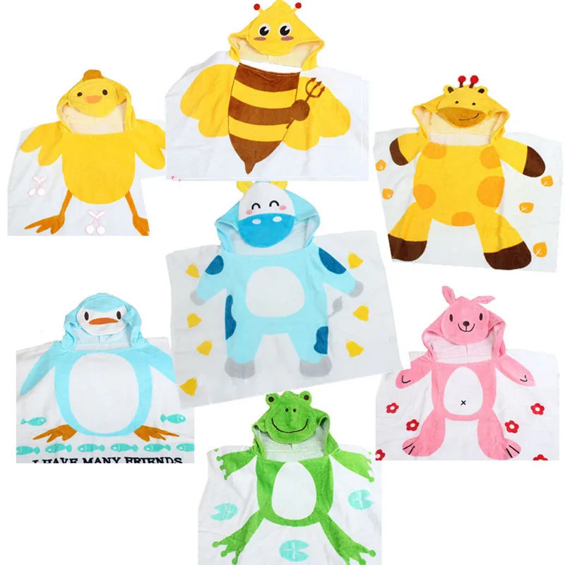 

Baby Hooded Bath Towel Children Kids Bathrobe Towels Bath Robe Quick Dry Absorbent Microfiber Travel Sports Beach Towel