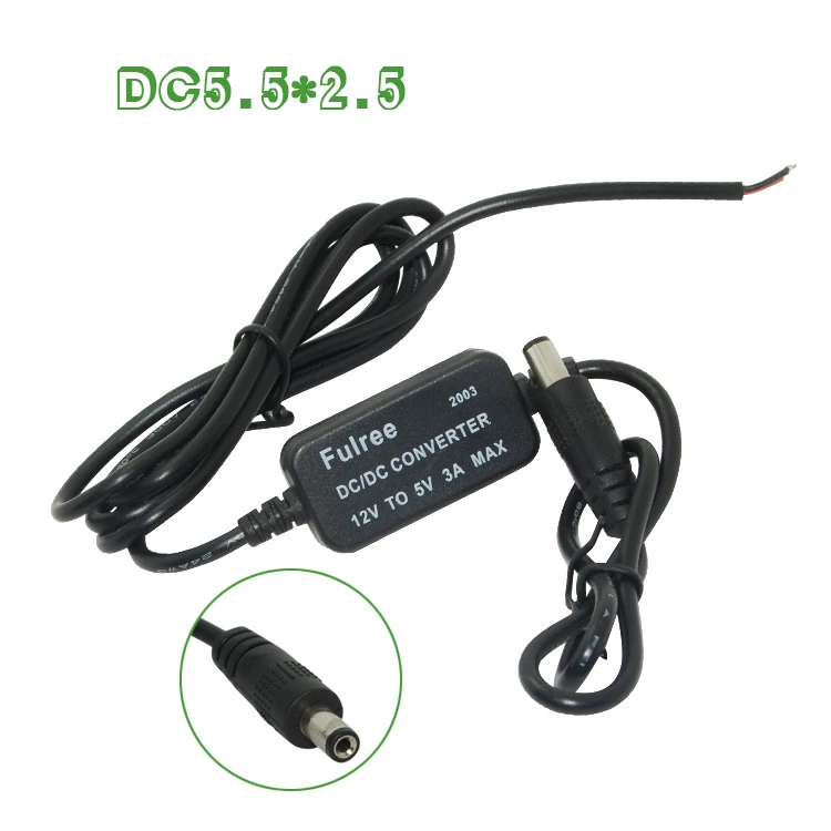 12V 5V DC понижающий Напряжение Мощность для дизельных двигателей дизельный двигатель зарядный кабель постоянного тока 2,5*0,7 мм/3,5*1,35 мм/5,5*2,1 мм/5,5*2,5 мм бочоночного разъема разъем