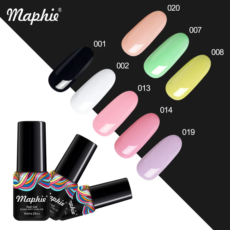 

Maphie 8Pcs/Lot Nail Gel Set Semi Permanent UV Nail Gel Varnish Hybrid Gel Lacquer Kits Soak Off UV Varnish Polish Nail Kits