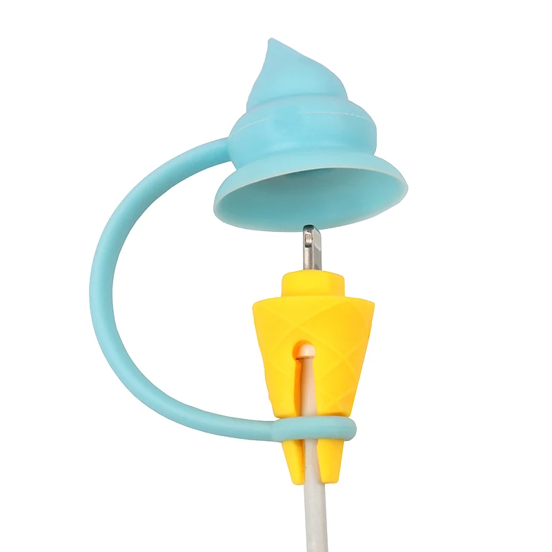 

Silicone cartoon ice cream cute phone usb cable protector organizer for iphone original cable wire cord winder phone holder