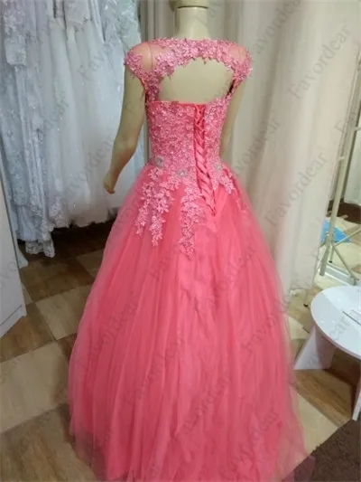 Новая коллекция Бальные платья 15 лет Vestidos De 15 Anos с высоким горлом, красные, розовые, бирюзовые Бальные платья, вечерние сексуальные платья