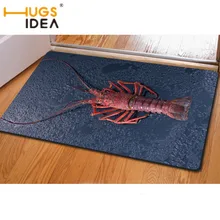 HUGSIDEA 3D креативные креветки гамбургеров узор дверной пол коврик нескользящий ковер Tapis для гостиной кухни области ковер домашний декор