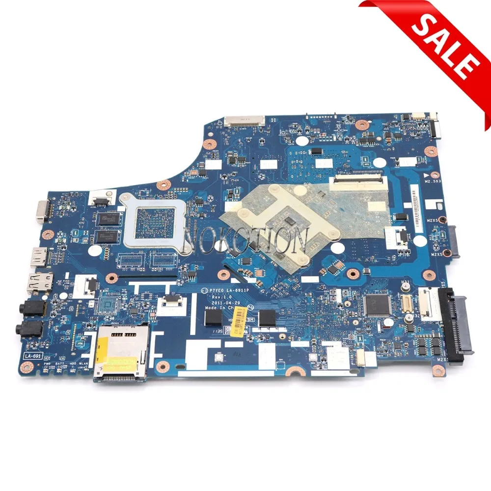 NOKOTION MB. BVV02.001 P7YE0 LA-6911P Rev 1,0 MBBVV02001 для acer aspire 7750 7750g материнская плата HM65 DDR3 HD 7400M ATI graphics