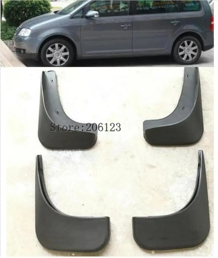 4 шт. подходит для VW TOURAN 2003-2011 брызговики ЛОСКУТ Брызговики крылья 2010 2009 2008 2007 2006 2005 2004