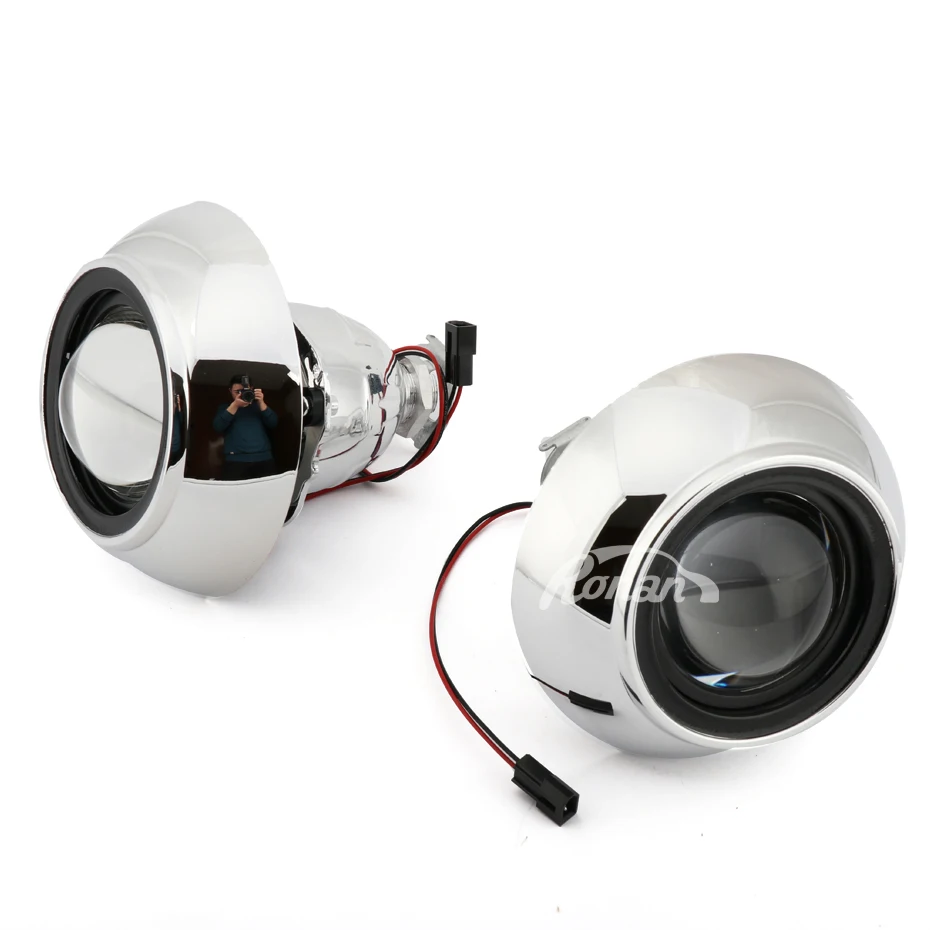 RONAN 2,5 дюймов би-ксенон HID проектор фары объектив 8,1 7,1 8,0 радужные кожухи переходное кольцо автомобильный налобный фонарь H1 H4 H7 автомобильный Стайлинг