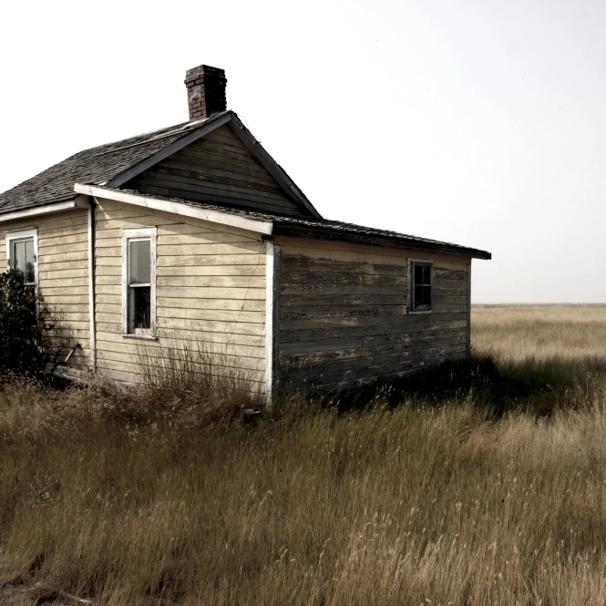 Abandoned Building In Ghost Town Of Robsart  Saskatchewan  Canada Poster Print (18 x 11)