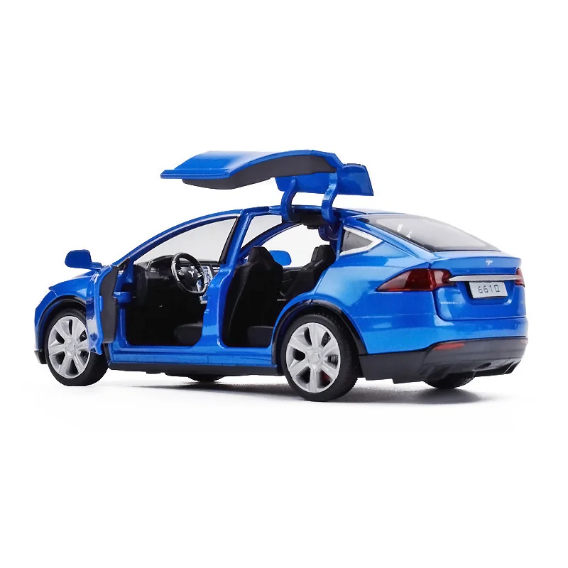 Новые модели автомобилей 1:32 Tesla MODELX90 звуковой светильник детские игрушки подарки