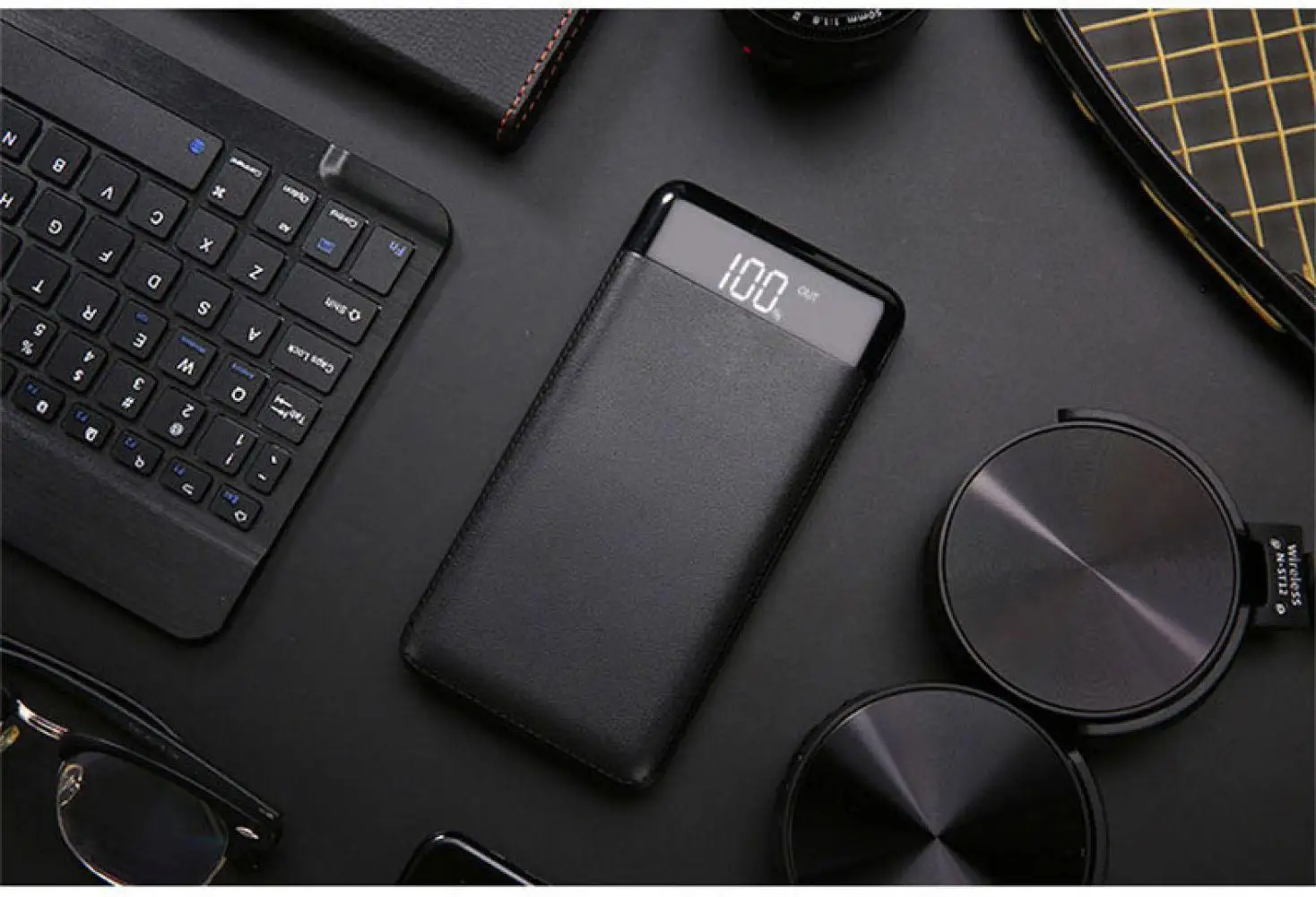 20000 мАч Внешний аккумулятор PoverBank 2 USB lcd power Bank портативное зарядное устройство для мобильного телефона для Xiaomi Mi iphone - Color: Black