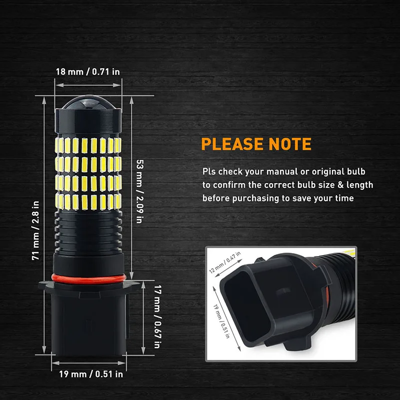 2x P13W PSX26W светодиодный лампы 144SMD туман светильник дневного света для Skoda Yeti 5L 508 Audi
