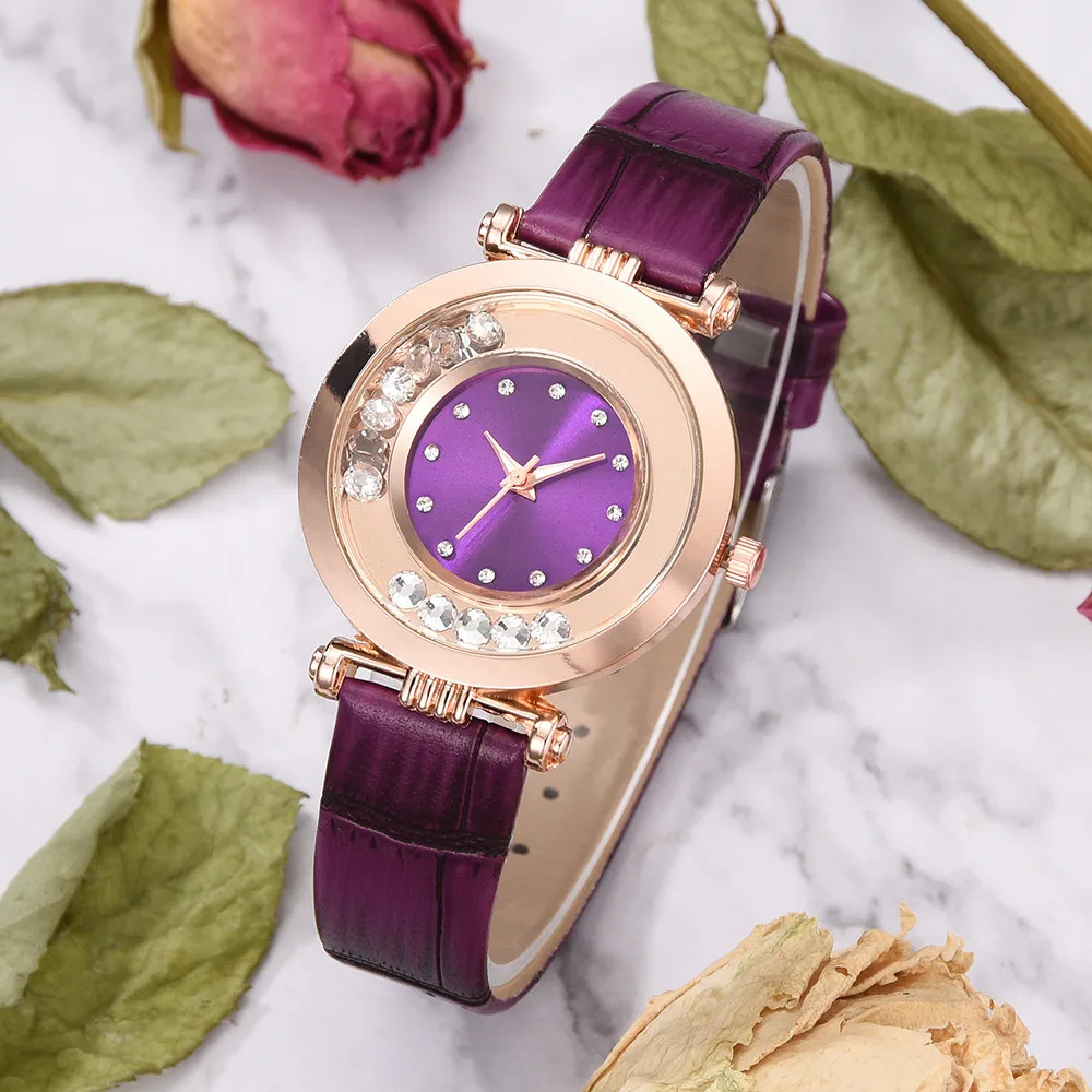 

Saatleri Luxury Temperament Lady leather Belt Diamond Watch Analog Quartz Watch mens watches top brand luxury Masculino Reloj @5