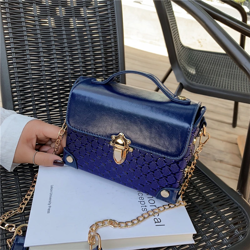 Сумка для женщин роскошные сумки женские сумки дизайнерские кожаные в форме коробки женские кошельки и сумки тоут темно-синий мешок основной