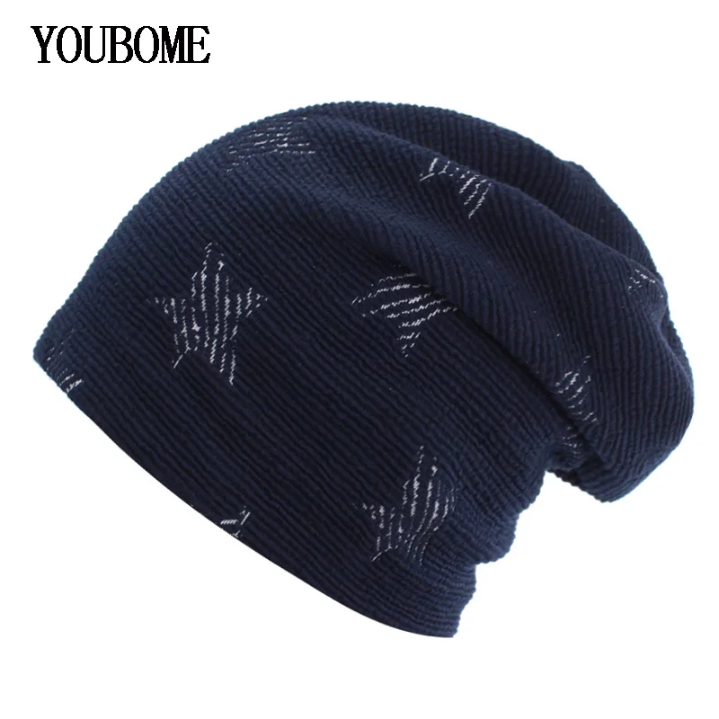 YOUBOME Модная трикотажная шляпа для женщин Skullies Beanies Зимние шапки мужчин маска