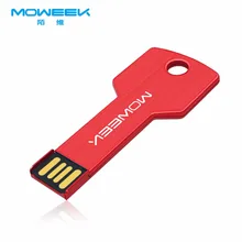 Moweek Высокое Качество Флеш-диск USB 2,0 64 Гб металлический накопитель реальная емкость 4 ГБ 8 ГБ 16 ГБ 32 флэш в виде ключа карта памяти u-диск подарок