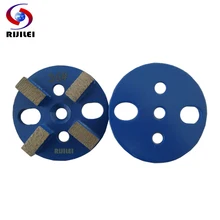 RIJILEI 15 штук Металл Бонд алмазный шлифовальный диск 3 дюймов бетона шлифовальные туфли пластины мраморный пол шлифовальная полировальная подкладка U10