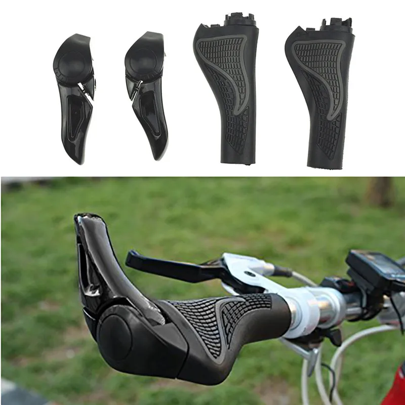 

Bicycle Carbon Handlebar Comfortable Road Cycling Mountain MTB Bike Lock-on Handlebar Cover Handle Bar end New 2017