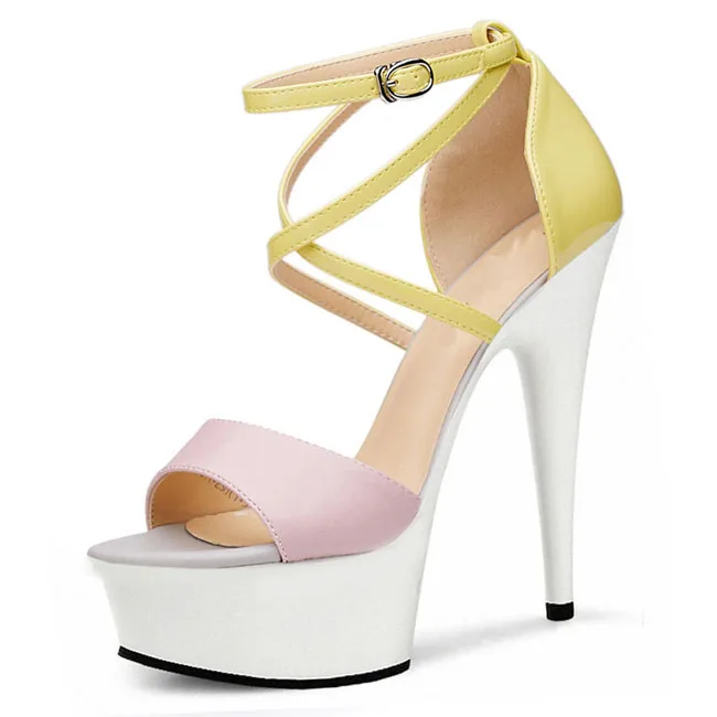 Femmes 15 À Gladiateur Orteils 03 Chaussures Cm 01 Talons Romain Sexy Peep Sandales Hauts rS4vxqwr