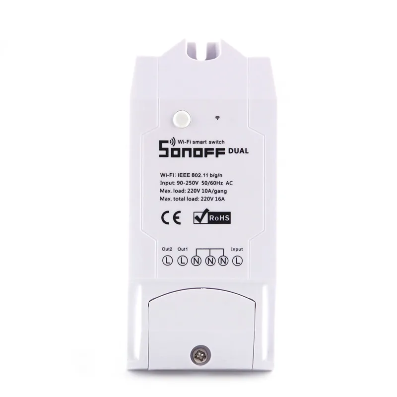 Itead Sonoff Dual 2CH Wifi умный переключатель беспроводной пульт дистанционного управления таймер переключатель приложение управление для 2 устройств модуль автоматизации DIY