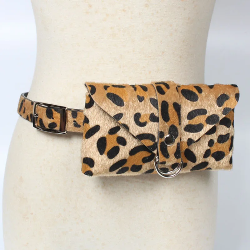 

12PCS / LOT New Women Waist Bag Leopard Print Belt Bags Fanny Pack Female Waist Pack Autumn Lady Belt Pouch Bum Bag Wholesale