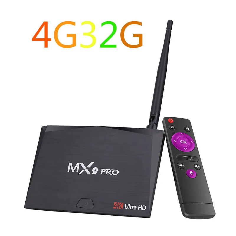 ТВ приставка Smart MX9 PRO BT приставка Android 7,1/8,1 2G16G/4G32G RK3328 четырехъядерный WiFi 4K медиаплеер HDMI 2,0 PK T9 - Цвет: 4G32G