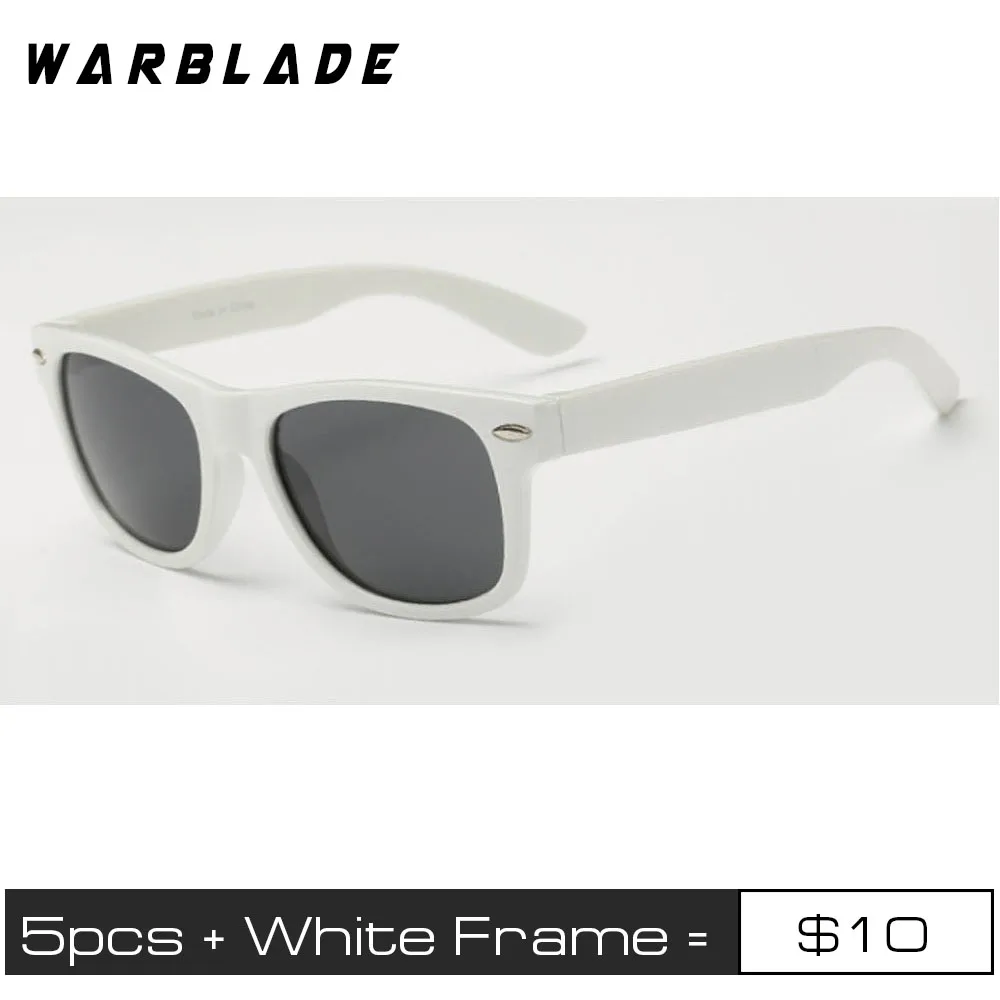 Новые детские солнцезащитные очки для мальчиков и девочек Солнцезащитные очки Пластик рамка 8 цветов милые крутые защитные очки UV400 Gafas 5 шт./лот - Цвет линз: white grey