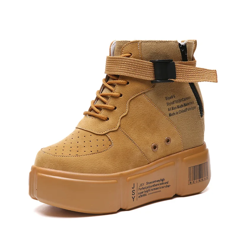 

Women Ankle Boots Lace Up Platform Motorcycle Ankle Boots Flat Winter Wedges Shoes Ladies Female Casual Canvas High Top Sneakers