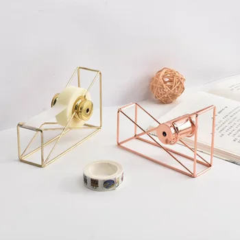 

Hollow Metal Wire Tape Holder Cutter Dispenser Cutter Rack for Home Office School Stationery Desktop Scrapbooking Supplies