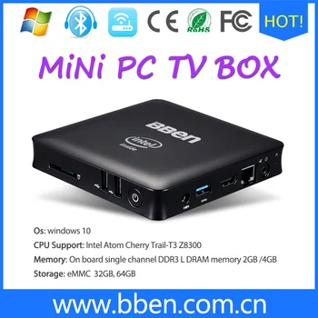 

Ship By Russian Bben Mini Computer Mn11 Z3850 Quad Core 4G RAM 64G EMMC ROM Mini PC Windows10 Lan TV box USB3.0 WIFI desktop